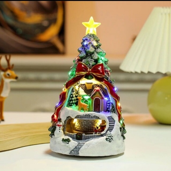 Christmas Village Musical Light-Up Village Revolving Train Decor - Picture 6 of 10